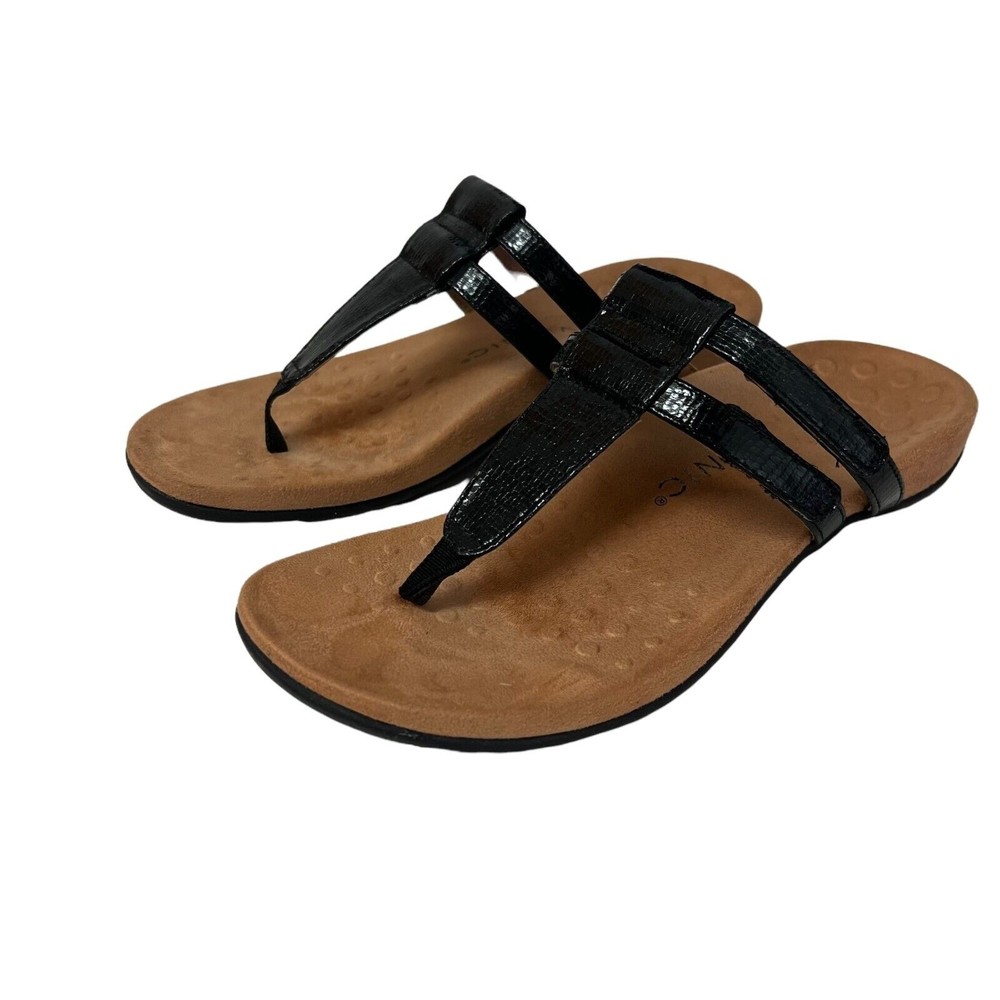 Vionic Women's Sandals Elvia Adjustable Thong Shoes Black 8 8.5 US - Picture 6 of 6